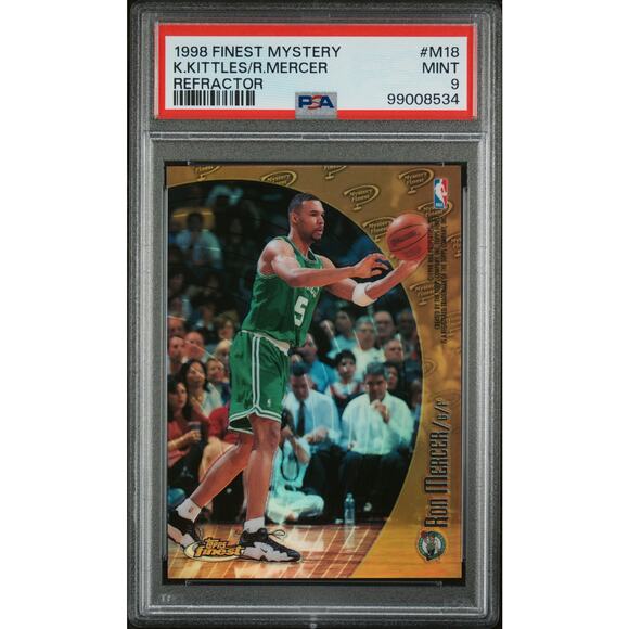 1998 Topps Finest Mystery Refractor #M18 Ron Mercer & Kerry Kittles PSA 9 Rookie - Picture 1 of 5